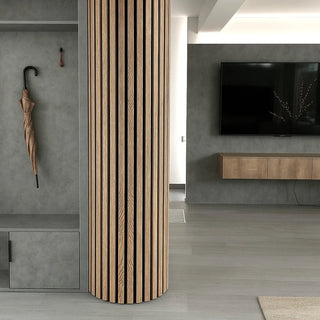 Fleksibelt dekorativt lamelpanel, hård polymer, Wood Class RFE802, 2700 × 63,3 × 23,8 mm