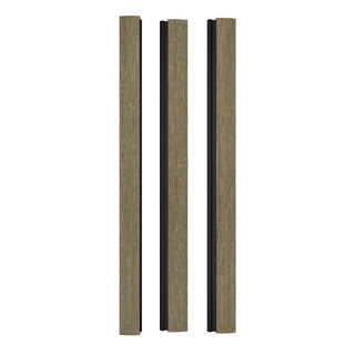 Fleksibelt dekorativt lamelpanel, hård polymer, Wood Class RFE902, 2700 × 63,3 × 23,8 mm