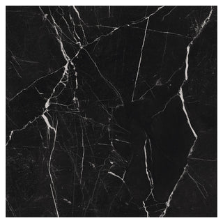 Porcelænsflise til inde/ude, Colton Black, 59,7 × 59,7 cm, mat, rektificeret, marmorlook
