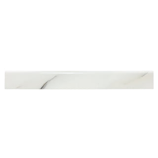 Sokkelflise i porcelænsstentøj, Culcutta Black, marmorlook, mat, 7,5 × 60 cm