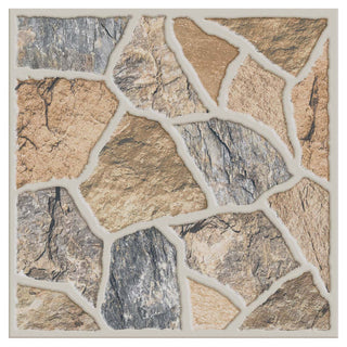Porcelænsflise til inde/ude, 9355 Sorento, 33,3 × 33,3 cm, mat, stenlook