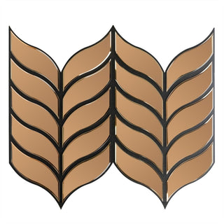 Dekorativt akustikpanel, glas + filt, Naimeed D6778, 900 × 800 × 12 mm