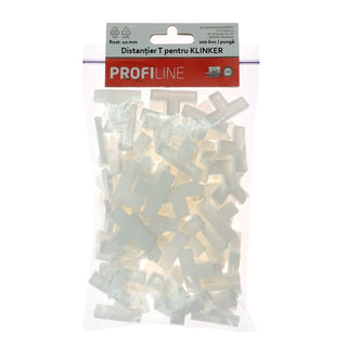Fliskryds T til klinker, Profiline, fuge 10 mm, sæt med 100 stk.
