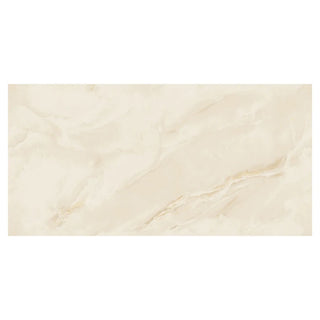 Porcelænsflise til inde/ude, Ozark Beige, 60 × 120 cm, blank, retificeret, marmorlook; 1,44 m2/pakke