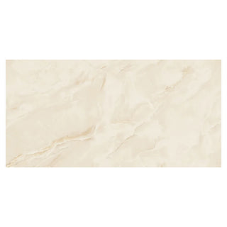 Porcelænsflise til inde/ude, Ozark Beige, 60 × 120 cm, blank, retificeret, marmorlook; 1,44 m2/pakke