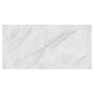 Porcelænsflise til inde/ude, Ozark Grey, 60 × 120 cm, blank, rektificeret, marmorlook