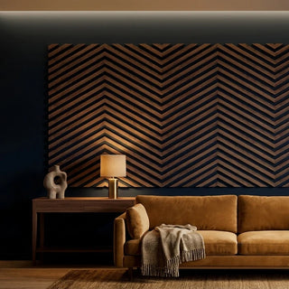Dekorativt lamelpanel, MDF, Romscala Zig-Zag 230, 720 × 125 × 15 mm