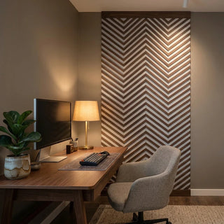 Dekorativt lamelpanel, MDF, Romscala Zig-Zag 231, 720 × 125 × 15 mm