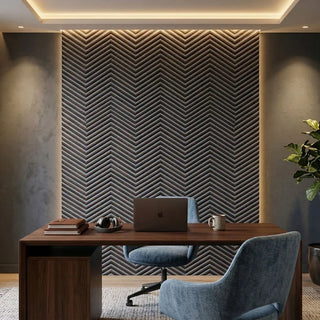 Dekorativt lamelpanel, MDF, Romscala Zig-Zag 231, 720 × 125 × 15 mm