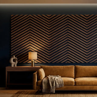 Dekorativt lamelpanel, MDF, Romscala Zig-Zag 232, 720 × 125 × 15 mm; 10 sæt