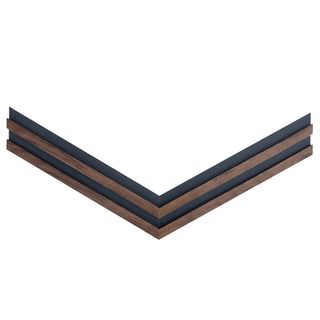Dekorativt lamelpanel, MDF, Romscala Zig-Zag 232, 720 × 125 × 15 mm; 10 sæt
