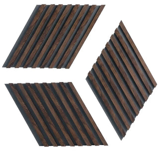 Dekorativt lamelpanel, MDF, Romscala Zig-Zag 232, 720 × 125 × 15 mm; 10 sæt