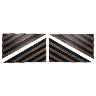 Afslutningselement til lamelpaneler, MDF, Romscala Zig-Zag 233, 600 × 125 × 15 mm