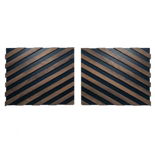 Afslutningselement til lamelpaneler, MDF, Romscala Zig-Zag 233, 600 × 125 × 15 mm
