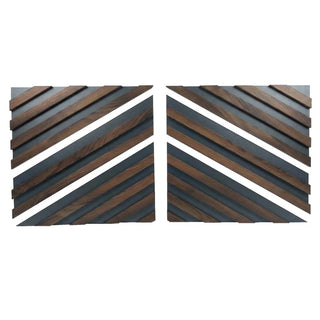 Afslutningselement til lamelpaneler, MDF, Romscala Zig-Zag 235, 600 × 125 × 15 mm