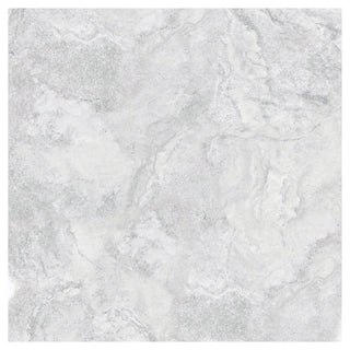 Porcelænsflise til inde/ude, Priscilla Light Grey, 80 × 80 cm, mat, rektificeret, marmorlook