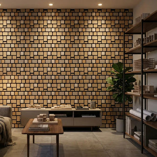 Dekorativt akustikpanel, MDF, Romscala Toscana Mixto 242, 525 × 440 × 18 mm