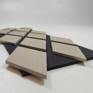 Dekorativt akustikpanel, MDF, Romscala Romb 251, 805 × 325 × 18 mm; 5 stk