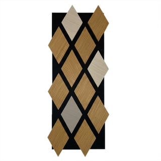 Dekorativt akustikpanel, MDF, Romscala Romb Mixto 252, 805 × 325 × 18 mm