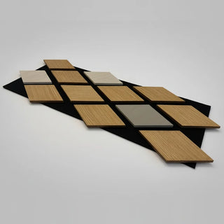 Dekorativt akustikpanel, MDF, Romscala Romb Mixto 252, 805 × 325 × 18 mm; 5 stk.