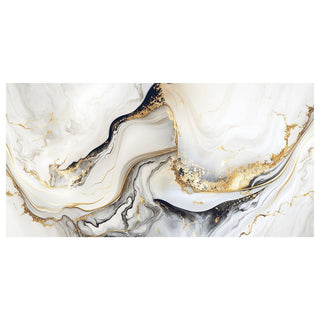 Porcelænsflise til inde/ude, Homerry Art Gold, 60 × 120 cm, blank, rektificeret, marmorlook