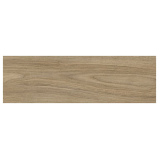 Porcelænsflise til inde/ude, Cersanit Riftwood Brown, 18,5 × 59,8 cm, mat, trælook