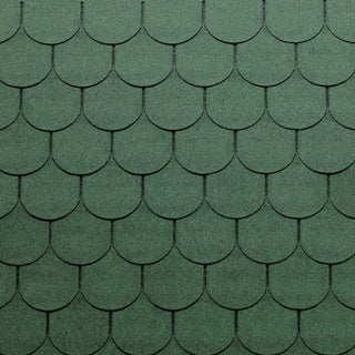 Bituminøse Shingles Tagpap, Tegola, Halvrund, 3 m²/pakke, Grøn