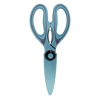 Køkkensaks V001028 – rustfrit stål og plast, 21 x 9 cm, blå