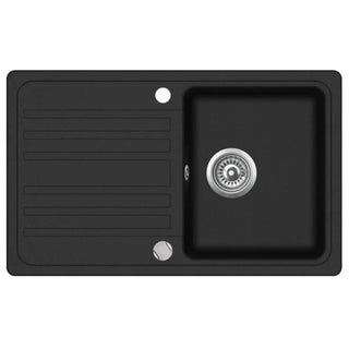 Evido Home 45S granit komposit håndvask, Sort antracit