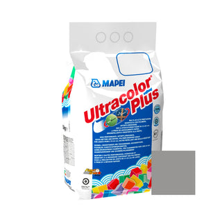 Fugemasse til fliser og klinker Mapei Ultracolor Plus, 112 medium grey / grå, indendørs / udendørs, 5 kg