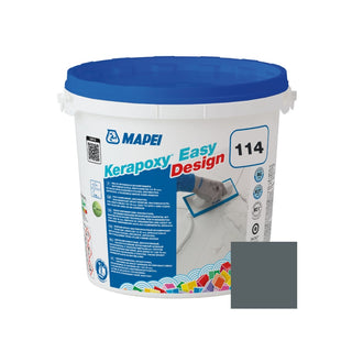Epoxy-fugemasse til fliser og klinker Mapei Kerapoxy Easy Design, 114 antracit, indendørs / udendørs, 3 kg