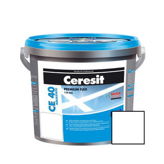 Fugemasse til fliser og klinker Ceresit CE 40, hvid 01, indendørs / udendørs, 5 kg