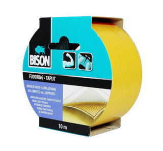 Dobbeltklæbende tape til fastgørelse, Bison Carpet, 10 m × 50 mm