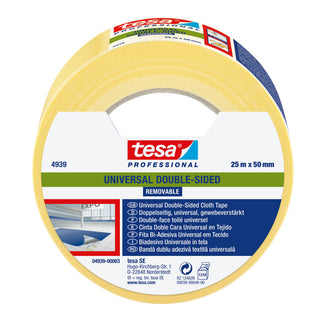 Dobbeltklæbende tape til fastgørelse, tesa 4939, 25 m × 50 mm