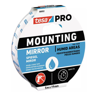 Dobbeltklæbende tape til spejlmontering, tesa 66952, 5 m × 19 mm