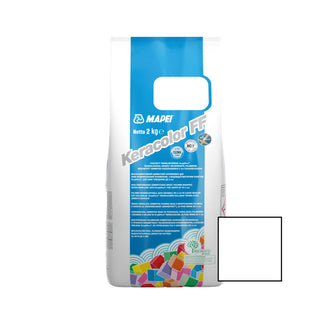Fugemasse til fliser og klinker Mapei Keracolor FF, 100 hvid, indendørs / udendørs, 2 kg