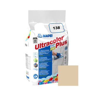 Fugemasse til fliser og klinker Mapei Ultracolor Plus, 138 almond / beige, 5 kg