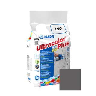 Fugemasse til fliser og klinker Mapei Ultracolor Plus, 119 london grey / grå, 5 kg