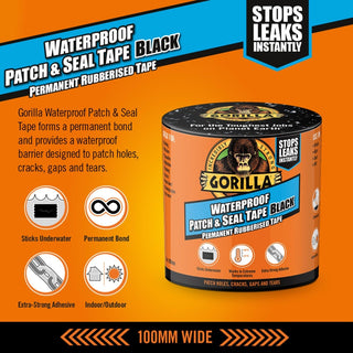 Reparationstape, Gorilla Waterproof Patch & Seal, polyester, 100 mm × 3 m