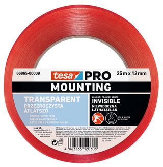 Monteringstape, tesa PRO Mounting, indendørs/udendørs, 25 m × 12 mm