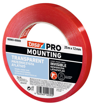 Monteringstape, tesa PRO Mounting, indendørs/udendørs, 25 m × 12 mm