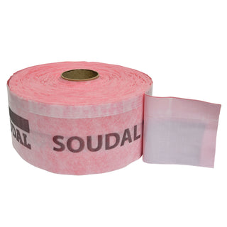 Damptæt tape til montering af døre og vinduer, tekstil, Soudal, indendørs, 10 cm × 30 m