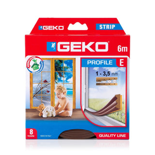 Selvklæbende tætningsliste til termisk isolering, Geko Strip, ekspanderet EPDM, 9 × 4 mm × 6 m