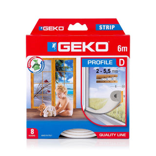 Selvklæbende tætningsliste til termisk isolering, Geko Strip, ekspanderet EPDM, 9 × 4 mm × 6 m