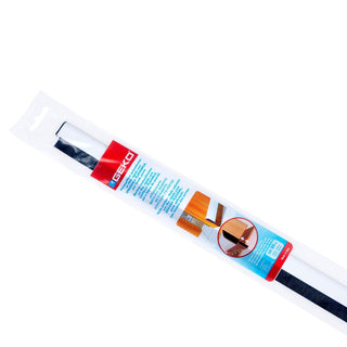Dørtærskel med børste, Geko Plastiflex, hård PVC, 40 mm × 1 m