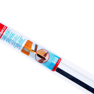 Dørtærskel med børste, Geko Plastiflex, hård PVC, 40 mm × 1 m