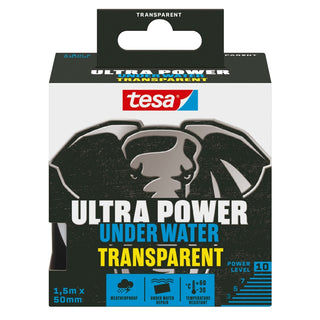 Reparationstape, tesa Ultra Power Under Water, inde/ude, 1.5 m × 50 mm