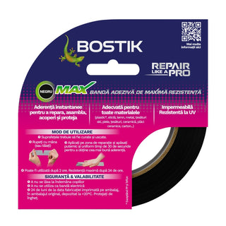 Reparationstape, Bostik Max, inde/ude, 20 m × 50 mm