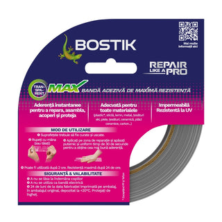 Reparationstape, Bostik Max, inde/ude, 20 m × 50 mm