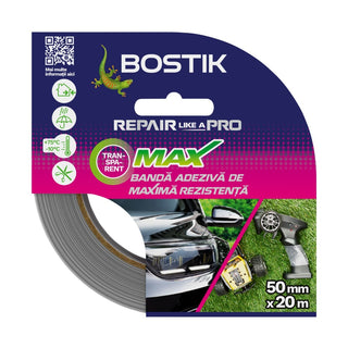 Reparationstape, Bostik Max, inde/ude, 20 m × 50 mm